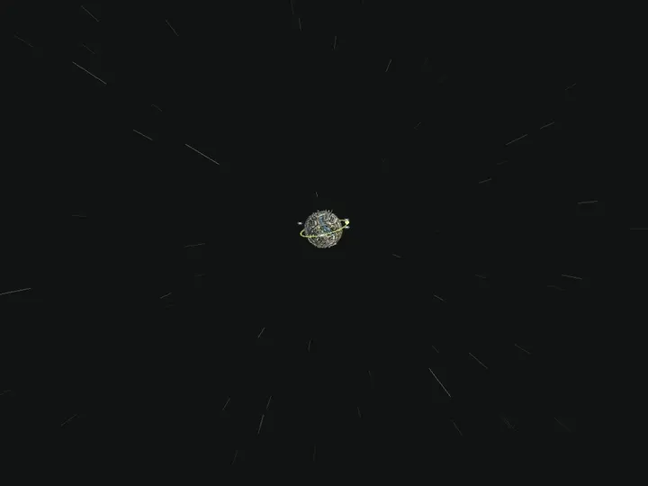 无人机环绕旋转星球，再进入铺满画面的真实地图